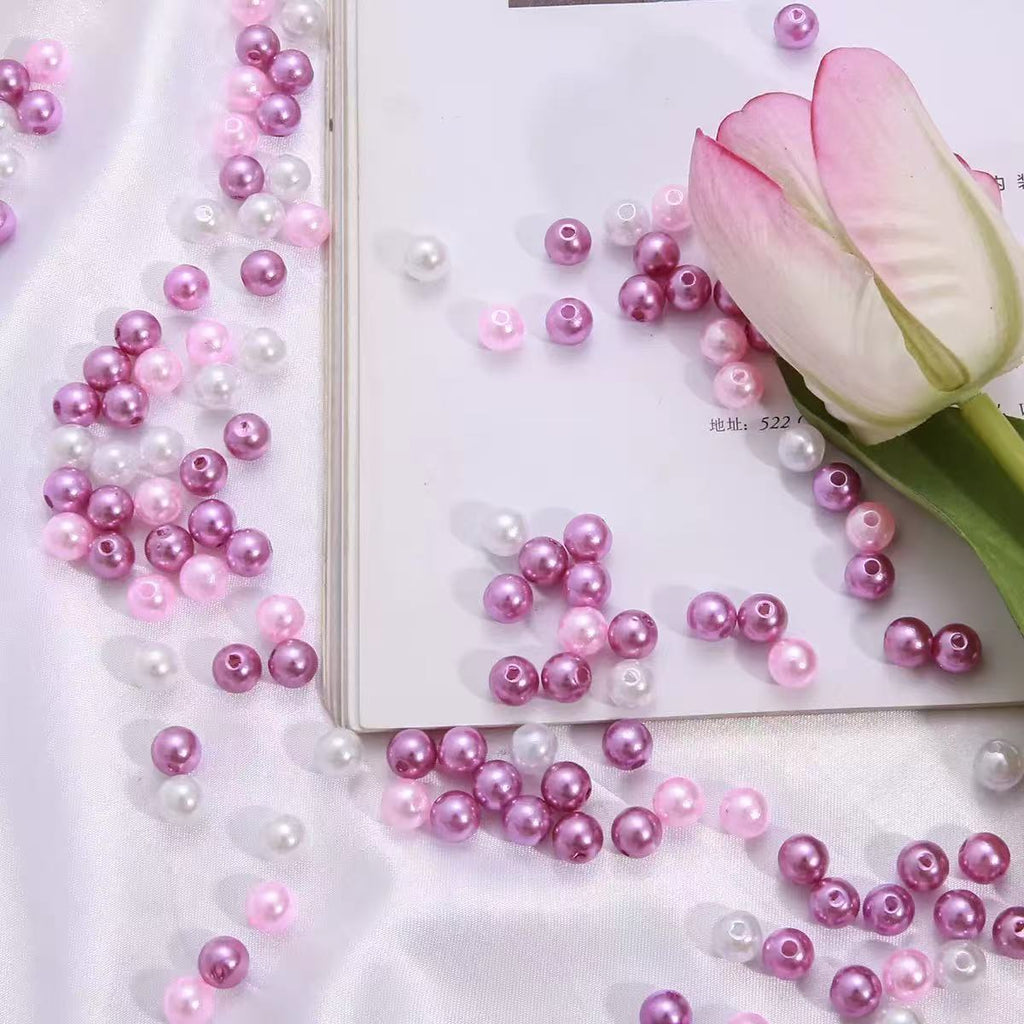 Europe and the United States hot ABS color monochrome straight hole imitation pearl beaded bracelet diy bracelet jewelry accessories wholesale