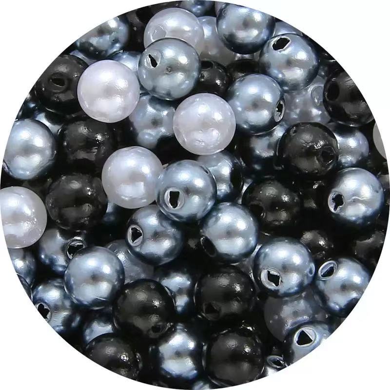 Europe and the United States hot ABS color monochrome straight hole imitation pearl beaded bracelet diy bracelet jewelry accessories wholesale